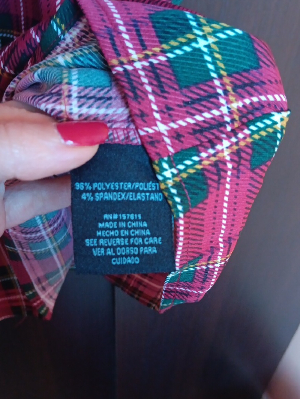 CYNTHIA ROWLEY Plaid Flounce Hem Ruffle Neck Mini Dress - Picture 5 of 7